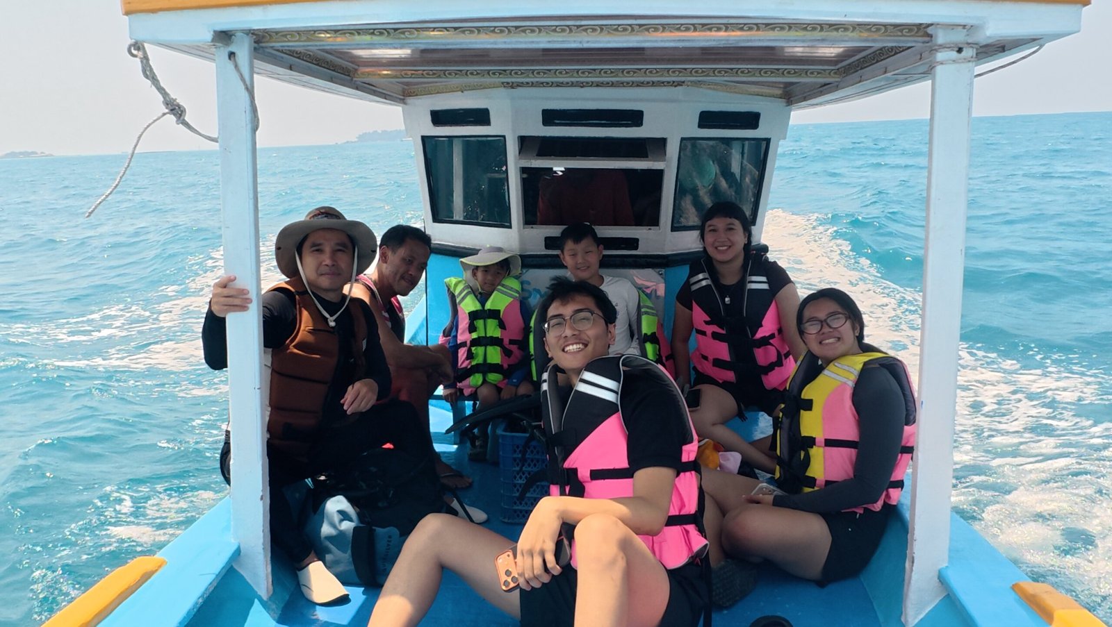Youth Leaders learning together on a boat